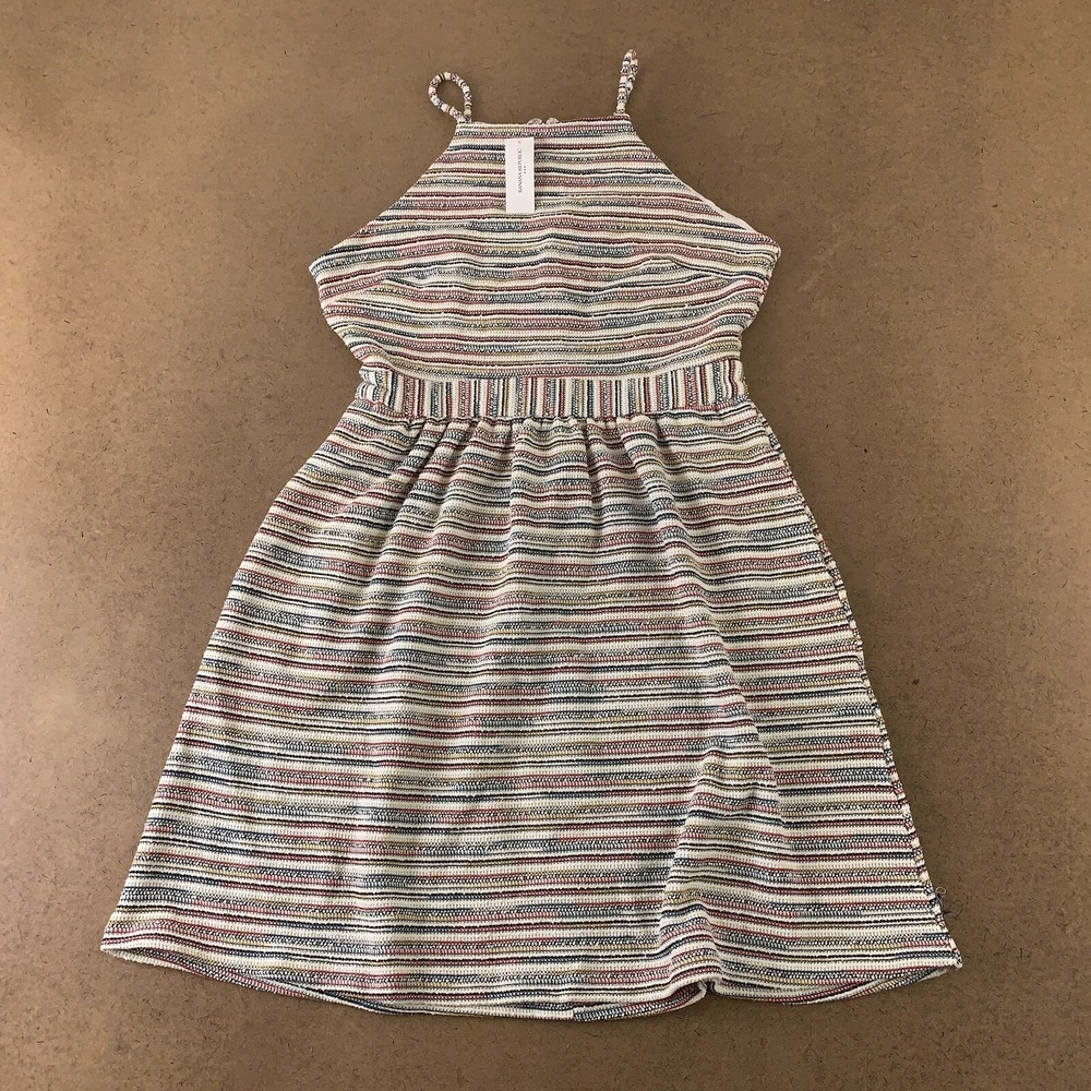 Banana Republic Women's Size 8 Colorful Stripe Sleeveless Square Neck Dress NWT